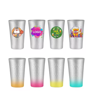 Hot Selling Custom Colored Party Aluminum Cup Color-Changing Promotional Reusable Cup for Camping for Outdoor Adventures