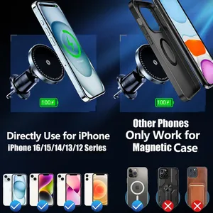 Cargador Inalámbrico Magnético para Auto, Adaptador de 15W, Soporte para Teléfono con Ventilación de Aire para iPhone 16 15 14 13 Pro Max Plus 12 - Product Image 4