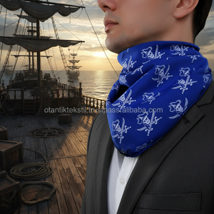 Bandana pour Pirate, bandana bleue 100% coton, Pirate - Product Image 3
