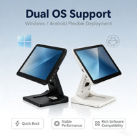 Sistema POS con Pantalla Táctil Plegable de 15.6 Pulgadas, Caja Registradora, Máquina de Facturación Todo en Uno para Comercio Minorista, Precio de Fábrica