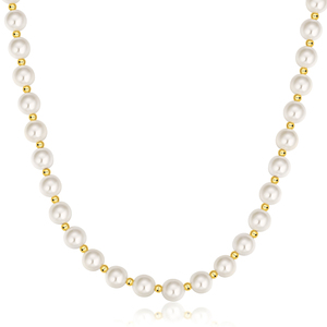 KRKC Vòng Cổ Ngọc Trai Vỏ Tròn 8Mm Có Thể Điều Chỉnh Bằng Thép Không Gỉ Dành Cho Nữ - Product Image 2