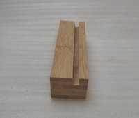 Porte-panneau de menu en bambou inachevé blocs en bois porte-carte en bois à fente verticale et inclinée personnalisée pour calendrier photo