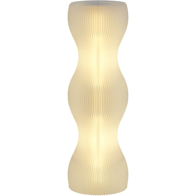Wave Pillar Stand With LED Light Round Display Shelf for Showroom and Shop Window Decor