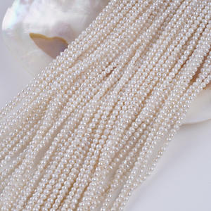 Promotion Zhuji 3.5-4mm AK Near Round Natural Freshwater <b>Pearls</b> <b>Loose</b> Potato Shaped Beads for DIY Material Accessories - Product Image 3