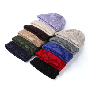 2023 personalizzabile Unisex invernali caldi cappelli in maglia Logo ricamato modello di carattere da uomo berretto invernale - Product Image 2