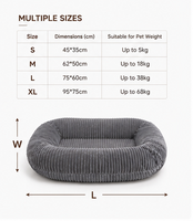 Tapis de couchage pour chien rayé lavable Xucheng, amovible et antidérapant, pour petits chiens et chats