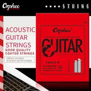 akustische string e 1st Suppliers-Gute Qualität reine Kupfer Akustik gitarren saiten für Großhandels TX620-P