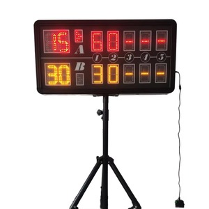 Marcador Electrónico de Tenis al por Mayor, Digital LED, 2 Equipos, 5 Juegos, Soporte de Trípode, Control Remoto con Cable, para Entrenamiento y Juego - Product Image 1