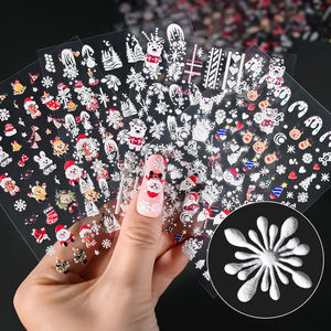 Nouveaux autocollants pour ongles <span class=keywords><strong>de</strong></span> Noël 5D, flocons <span class=keywords><strong>de</strong></span> <span class=keywords><strong>neige</strong></span>, autocollants pour ongles <span class=keywords><strong>de</strong></span> Noël, chapeau <span class=keywords><strong>de</strong></span> Noël, gants, élan, arbre, bonhomme <span class=keywords><strong>de</strong></span> <span class=keywords><strong>neige</strong></span>, décoration d'autocollants pour ongles - Product Image 1