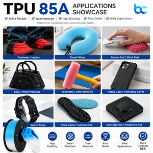 <span class=keywords><strong>Filament</strong></span> TPU ultra-doux Becreative OEM/ODM 85A 1,75 mm, couleur personnalisée, boîte d'étiquettes sur bobine, moulage 0,02 mm, matériau d'impression 3D, 1 kg/rouleau - Product Image 3