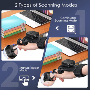 Thiết Kế Mới Xách Tay Mặc QR Đầu Đọc Mã Vạch Máy Quét Mã Vạch Hậu Cần Trung Tâm Quản Lý Dữ Liệu Có Dây Không Dây Bluetooth 2.4G A4 - Product Image 5