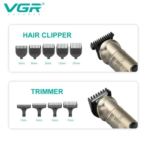 VGR V-109 6in1 Barba Barbeador Nariz Body Trimmer Hair Clipper Set Professional Mens Grooming Kit para Homens