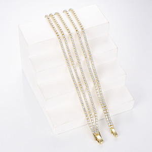Personalización de moda joyería de latón pulsera de diamantes <span class=keywords><strong>mujer</strong></span> hip hop pequeño circón dobles filas tres filas pulsera de <span class=keywords><strong>tenis</strong></span> - Product Image 6