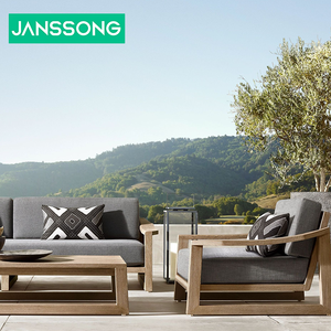 Juego de Muebles de Exterior de Diseño Romano con Formas Clásicas, Sofá de Madera de Teca Sostenible de Primera Calidad, Moderno - Product Image 1