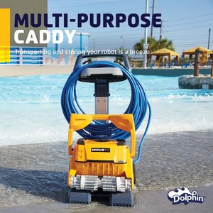 Aspirateur robotisé pour <span class=keywords><strong>piscine</strong></span> Dolphin Wave 100 <span class=keywords><strong>avec</strong></span> <span class=keywords><strong>chariot</strong></span> mobile, machine de nettoyage de <span class=keywords><strong>piscine</strong></span> entièrement automatique pour usage commercial - Product Image 1