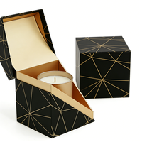 Boîte-cadeau vide pour bougie parfumée de petite taille sur mesure, emballages de luxe pour bougies