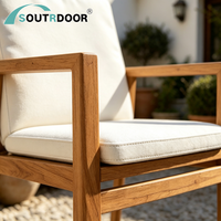 Chaise pliante empilable portable en bois massif teck et chêne pour jardin, extérieur, cour, villa, parc, entrepôt, résistante à l'eau et écologique