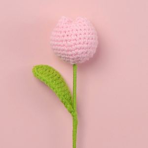 Flores de Tulipán Artificiales Tejidas a Crochet, Hechas a Mano, Regalos de Flores Tejidas con Hilo para el Día de la Madre y San Valentín - Product Image 2
