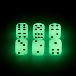 Yexi 14mm Noctilucent Dice Round Corner 6 Sides Luminous Dice Night Light Cube Custom Acrylic Dice Adult Drinking Board Game