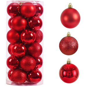 Venta al por Mayor Directa de Fábrica, Bolas de Navidad de Plástico al Mejor Precio para un Estilo Festivo, Tamaño de 3cm a 50cm, OEM, ODM, Bola de Navidad - Product Image 1