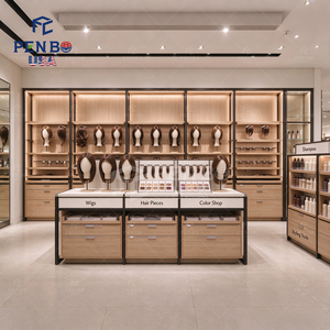 Diseño de Interiores para Tienda de Pelucas, con Exhibidores de Extensiones de Cabello, Vitrinas de Madera, Ideas de Diseño para Boutique de Pelucas - Product Image 2
