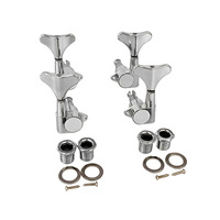 Guitar Accessories Bass Fully Enclosed Tuning Pegs 4-String Alloy Silver Fishbone Bass Fully Enclosed String Posts