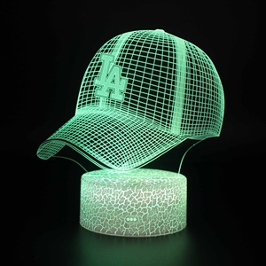 MBL <span class=keywords><strong>Kansas</strong></span> <span class=keywords><strong>City</strong></span> <span class=keywords><strong>Chiefs</strong></span> Royals <span class=keywords><strong>Gorra</strong></span> <span class=keywords><strong>de</strong></span> béisbol LED Luz <span class=keywords><strong>de</strong></span> noche Lámpara <span class=keywords><strong>de</strong></span> escritorio 3D colorida - Product Image 5