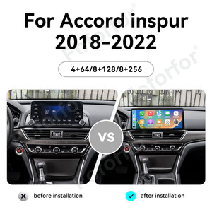 Foforfor Radio mobil 12.3 inci Stereo, untuk Honda Accord inspirur 2018-2022 navigasi GPS mobil Stereo Multimedia layar sentuh pemutar Video - Product Image 2