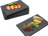 Assiette rectangulaire créative et écologique en marbre pour steak, assiette occidentale, plateau à sushi, dessert, dim sum, design minimaliste