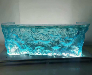 Plateaux de table en résine époxy transparente, comptoirs de bar et îlots de cuisine en résine époxy sur mesure - Product Image 1