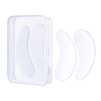 Patchs oculaires réutilisables en silicone avec autocollant personnalisable pour anti-rides et extensions de cils, lifting des cils