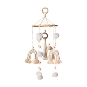 Glands muraux arc-en-ciel en macramé, tissé à la main, suspension, neutre, décoration Boho, pour bébés filles, chambres pour pépinières - Product Image 2