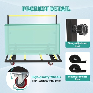 Heavy-Duty gấp handcart xoay bánh xe thủy tinh và Hội Đồng Quản trị bọt xử lý handcart đa chức năng Công nghiệp cấp bảng điều khiển handcart - Product Image 6