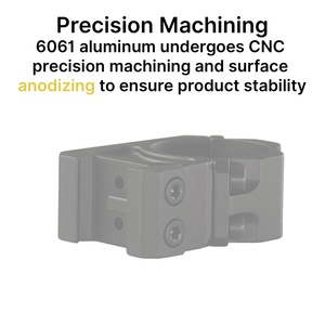 วงแหวนยึดกล้องเล็ง ACUMETA Bastion Aluminum Tactical สำหรับท่อขนาด 30 มม. ความสูง 1.25 นิ้ว สำหรับอุปกรณ์เล็งกลางแจ้ง (สีดำ) - Product Image 3