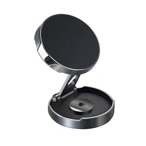 Wholesale Magnet 360 Rotating Folding Zinc Alloy Desktop Universal Dashboard Magnetic Car Mobile Phone Holders