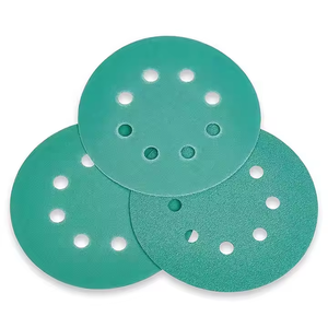 メーカー125mm 5インチグリーンセラミックフックとループ砂紙研磨サンディングディスク金属用 - Product Image 1