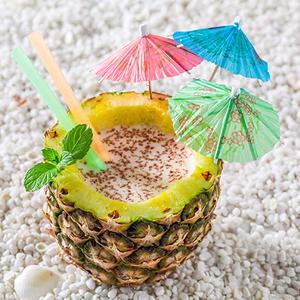 ESTICK Dù Gỗ Ấn Độ Hình Tròn Xẻ Xiên Tre Weifang Kèm Xiên - Product Image 6