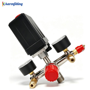 Conjunto de regulador de presión de aire de alta precisión, válvula de control de 4 vías de 90-120PSI para herramientas neumáticas y equipos de compresores de aire - Product Image 6