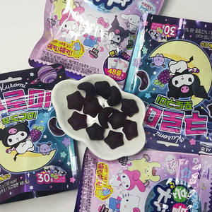 Venta al por mayor coreano Seoju Star-and-Moon Uva Sabor Gummy Candy Kuromi Big Eyed Frog <span class=keywords><strong>Fruit</strong></span> Soda Gummy - Product Image 1
