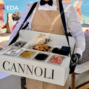 LEDA Moderna Bandeja Acrílica Personalizada para Exhibición de Postres con Soporte de Hombro, Bandeja Móvil para Tiramisú, Servicio de Comida Callejera, Eventos en Parques, Catering - Product Image 6