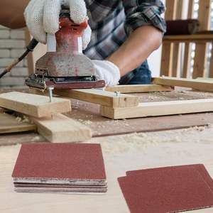 9.5cm * 18.5cmサンドペーパーレッドサンディングディスクフックとループ特殊形状サンドペーパー酸化アルミニウム研削ディスク60 #-3000 # - Product Image 4