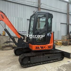 Mini-excavatrice Hitachi ZX55 d'occasion, 5 tonnes, en excellent état avec lame de bouteur pour le jardinage, modèles ZX60 ZX70 ZX120 - Vente Flash - Product Image 2