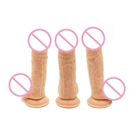 Pene Artificial Realista de Color Piel de 9.5 Pulgadas, Consolador Grande para Mujer