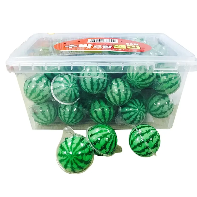 Factory Wholesale Delicious Planet Watermelon Gummy with Jam Filled