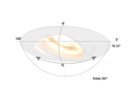 CE EMC LVD ROHS NEMKO 12W LED Cardan Trimless Downlight Plafonnier rotatif à 360 degrés pour projet d'hôtel