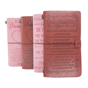 Top vente en gros A6 Vintage rechargeable Kraft Pages intérieures LOGO en relief en cuir lié fille papa Journal cahier - Product Image 1