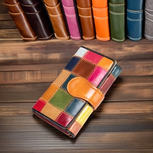 Customized Vintage Thread Anti-Theft <b>Long</b> Large Capacity Cell Phone Clutch <b>Bag</b> High Quality Unisex PU Open Closure Polyester - Product Image 3