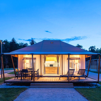 Tente Safari Robuste et Écologique, Tente Permanente pour Glamping, Lodge Extérieur, Hôtel de Luxe, Maisons Préfabriquées pour le Camping