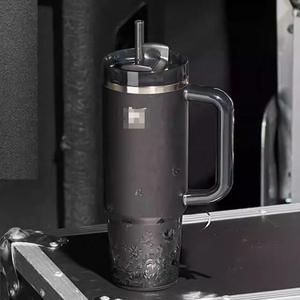 STAN*New 40oz Modern Stainless Steel Vacuum Insulated Travel <strong>Mug</strong> Straw Hot Drinks 6-12hr Outdoor Portable Business Gift Car Cup - Product Image 1