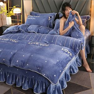 2025 Großhandel Bettwäsche-Sets Mikro faser Polyester 4-teiliges Flachbett-Set Winter gewebt Günstige <span class=keywords><strong>Queen</strong></span>-<span class=keywords><strong>Size</strong></span> für Bettwäsche - Product Image 3